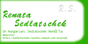 renata sedlatschek business card